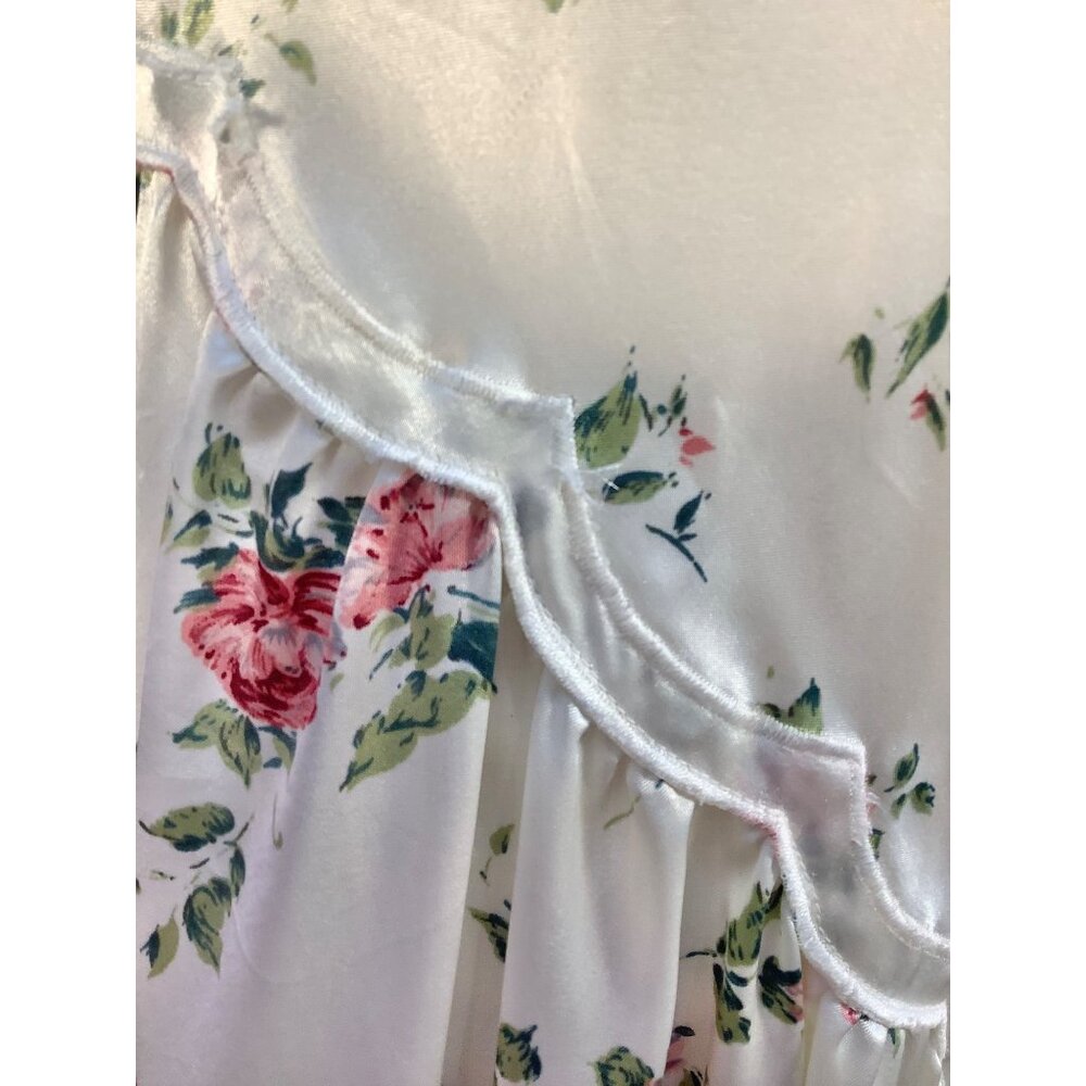 VTG Victorias Secret Gold Label Sz M Ivory Gown Floral Romantic Coquette READ - Picture 6 of 10